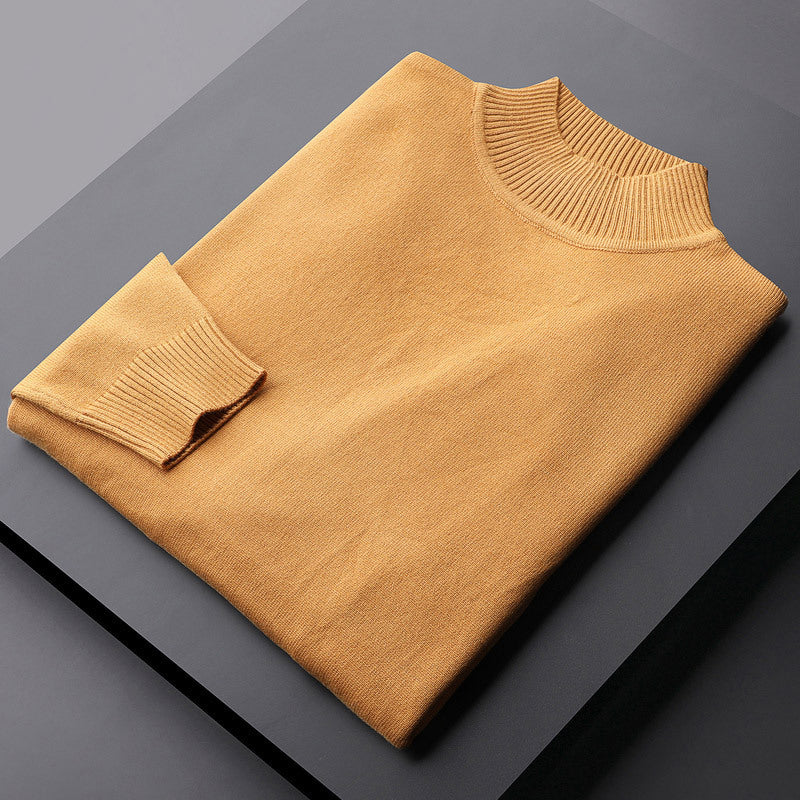 Long Sleeve Sweater Men's Autumn And Winter Thermal Head Cover Half Turtleneck