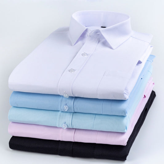 Men’s New Striped Long-Sleeve Business Shirt – Spring & Autumn Classic