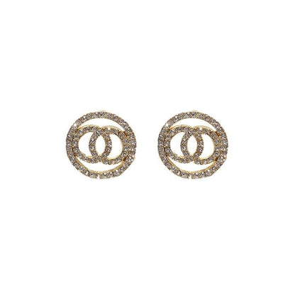 Round Full Diamond Earrings