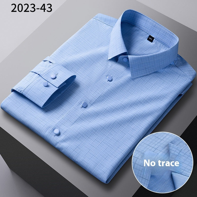 Men’s Seamless Bamboo-Fiber Striped Shirt – Lightweight Luxury & Breathable Comfort