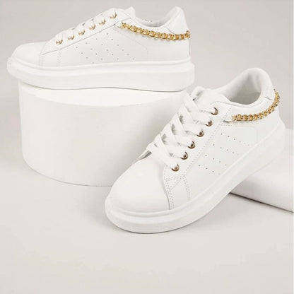 Women's Thick Sole Metal Chain Casual Sports Sneakers