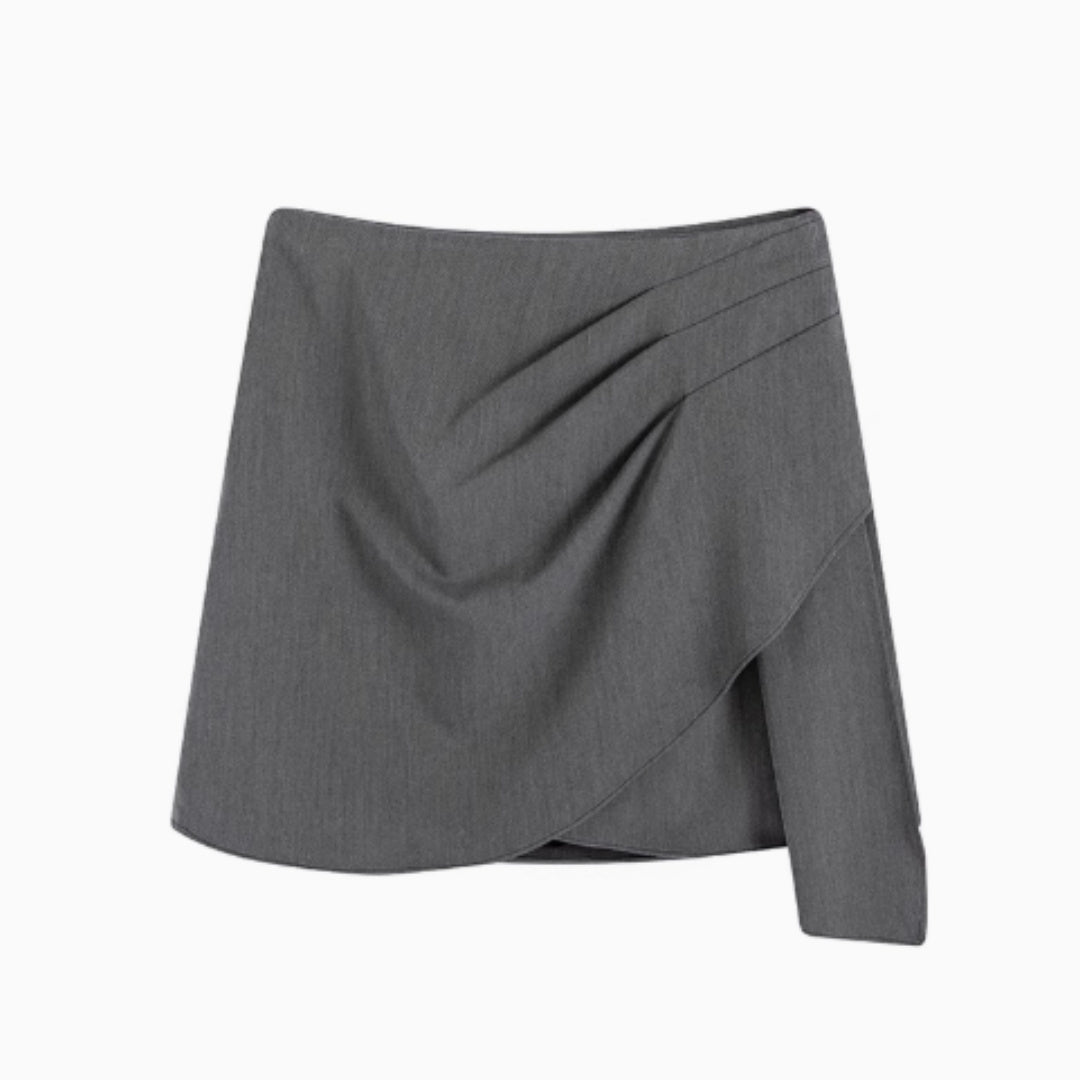 Slimming And Slimming One Shoulder Top, Sticky And Long Sleeved T