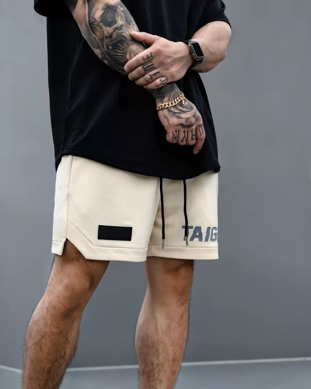 Loose Men's Side Zipper Shorts Fitness Exercise Running Pants