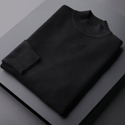 Long Sleeve Sweater Men's Autumn And Winter Thermal Head Cover Half Turtleneck
