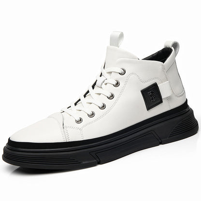 Men’s High-Top Leather Casual Shoes – Winter Collection