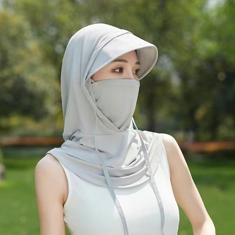 Anti-ultraviolet Outdoor Ice Silk Veil Cover Full Face Sun Mask