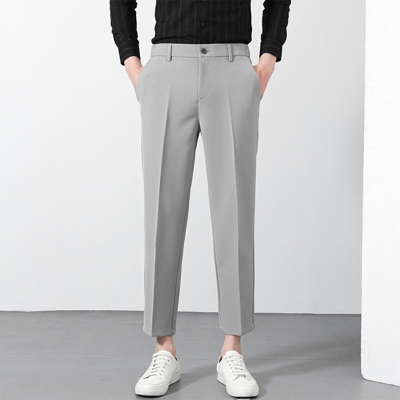 Men’s 9/10 Length Straight Suit Pants – Casual Smart-Fit Trousers for Modern Style | NYLIXA
