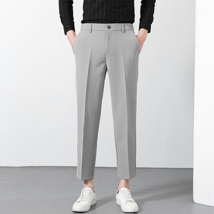 Men’s 9/10 Length Straight Suit Pants – Casual Smart-Fit Trousers for Modern Style | NYLIXA