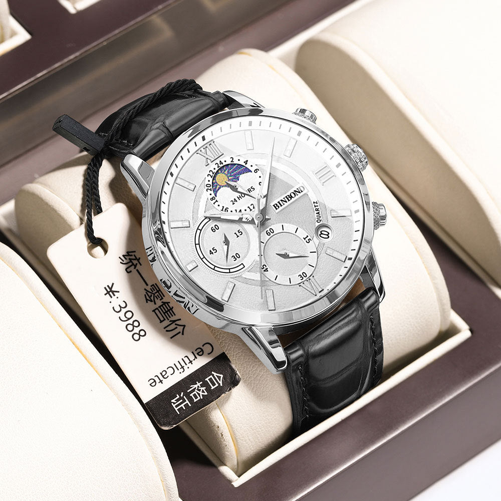 BINBOND Men’s Luxury Chronograph Watch – Elegance in Every Second