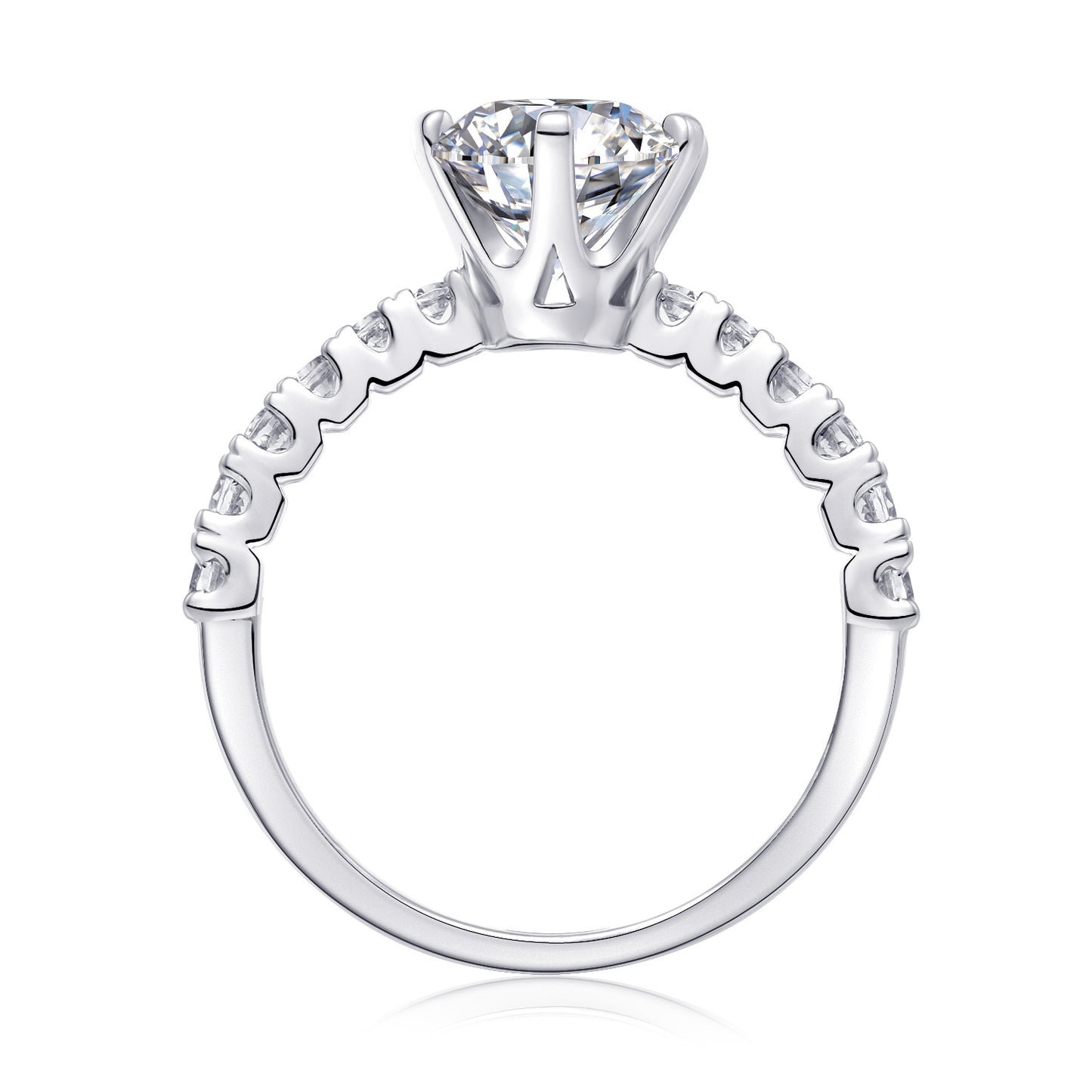 Large Diamond Diamond Ring Luxury Fashion Set Moissanite Silver Ring
