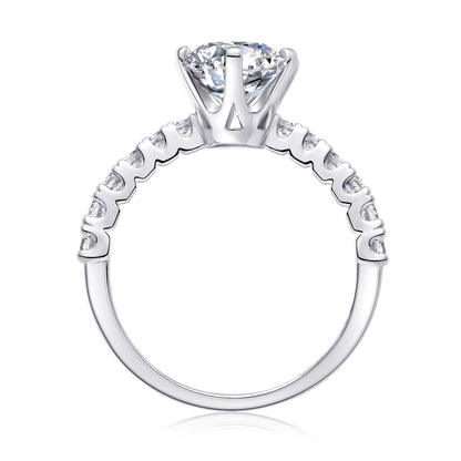 Large Diamond Diamond Ring Luxury Fashion Set Moissanite Silver Ring