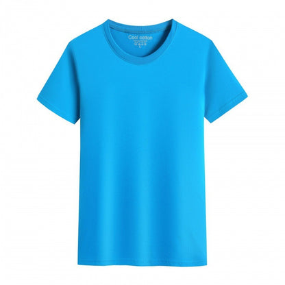 Men's And Women's Same Summer Pure Cotton Round Neck T-shirt