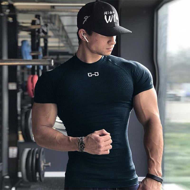 Men's Compression Fit Sports T-Shirt – Quick-Dry, Moisture-Wicking Gym Top (M-2XL)