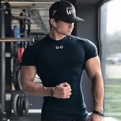 Men's Compression Fit Sports T-Shirt – Quick-Dry, Moisture-Wicking Gym Top (M-2XL)