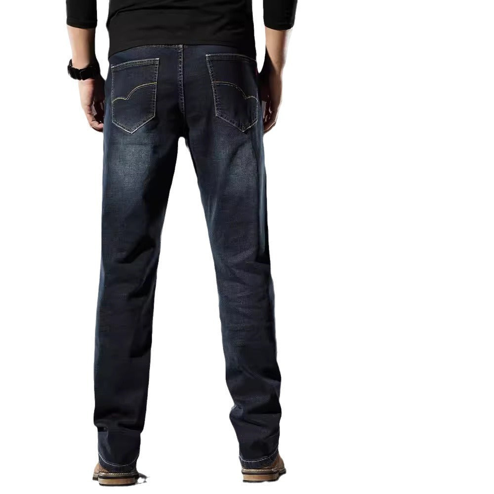 High Elastic Loose Fit Men's Jeans – Spring & Autumn Casual Denim | NYLIXA