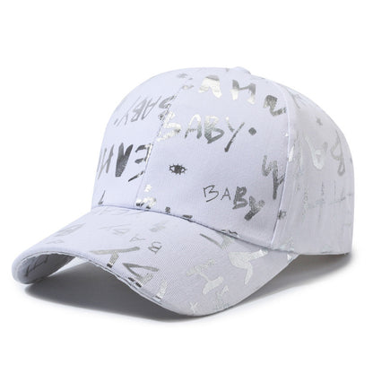 Internet Celebrity Letters Printed Peaked Cap