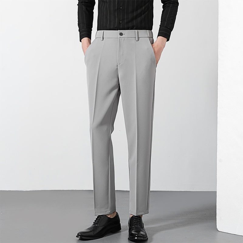 Men’s 9/10 Length Straight Suit Pants – Casual Smart-Fit Trousers for Modern Style | NYLIXA