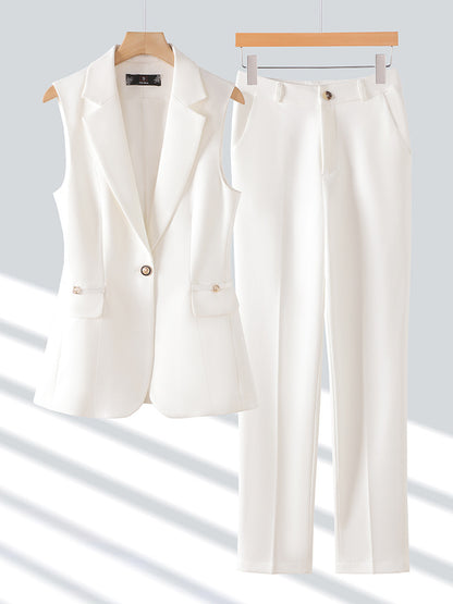 High-end Slim-fit Temperament Professional Vest Two-piece Set