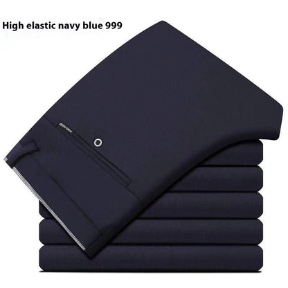 Men's Korean Style Slim Fit Stretch Suit Pants – Formal Pencil Trousers