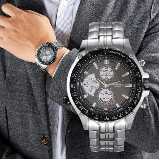 Men’s Sport Style Quartz Watch – Stylish Alloy Strap, Round Dial