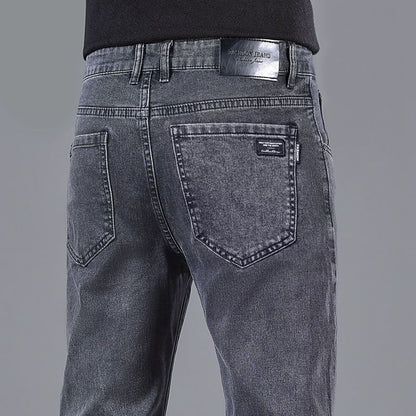 Men’s Slim Straight High-End Stretch Pants – Business Class Comfort