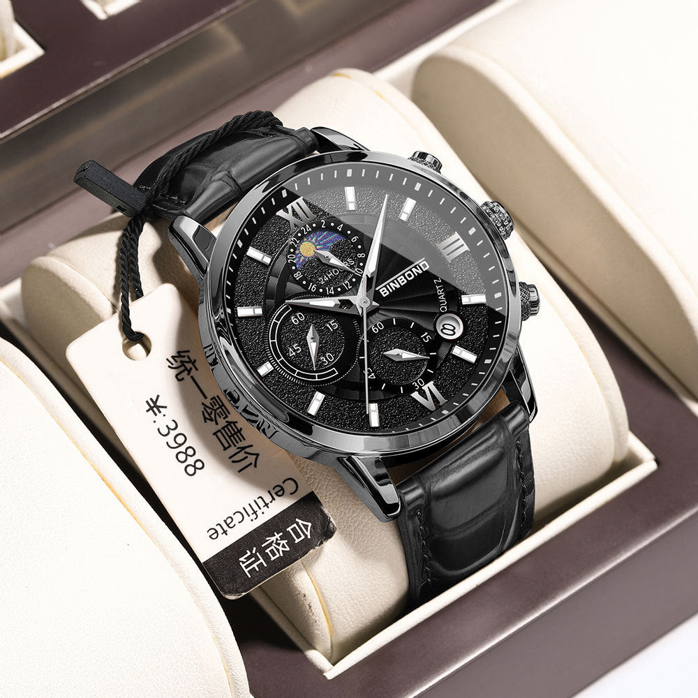 BINBOND Men’s Luxury Chronograph Watch – Elegance in Every Second