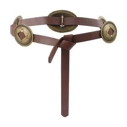 European And American Retro Ethnic Style Metal Carved Belt