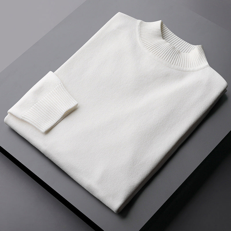 Long Sleeve Sweater Men's Autumn And Winter Thermal Head Cover Half Turtleneck
