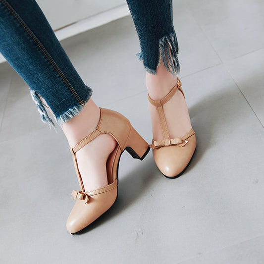 Women's SpringSummer Fashionable Chunky Heel Sandals