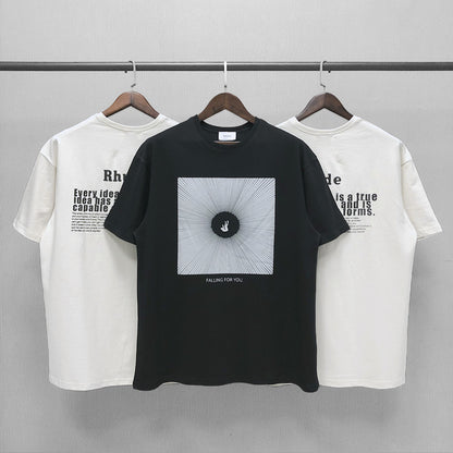 High‑Street Oversized Couple T‑Shirt – Trendy Short‑Sleeve Match wear