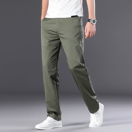 Men’s High Waist Summer Trousers – Plus Size Loose Fit & Breathable Business Pants