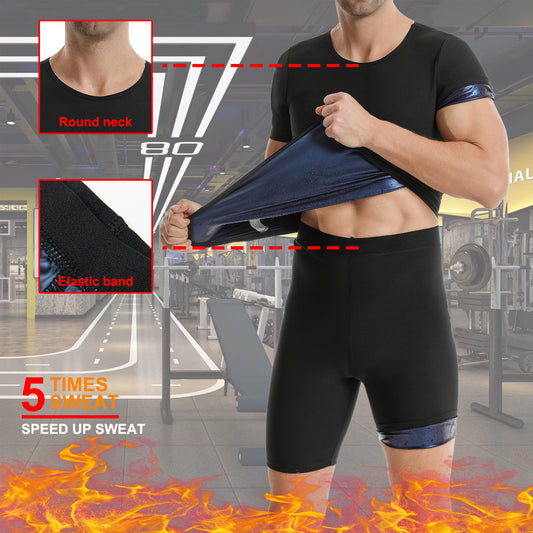Men's Violently Sweat Suit Sports Short-sleeved Shorts Suit