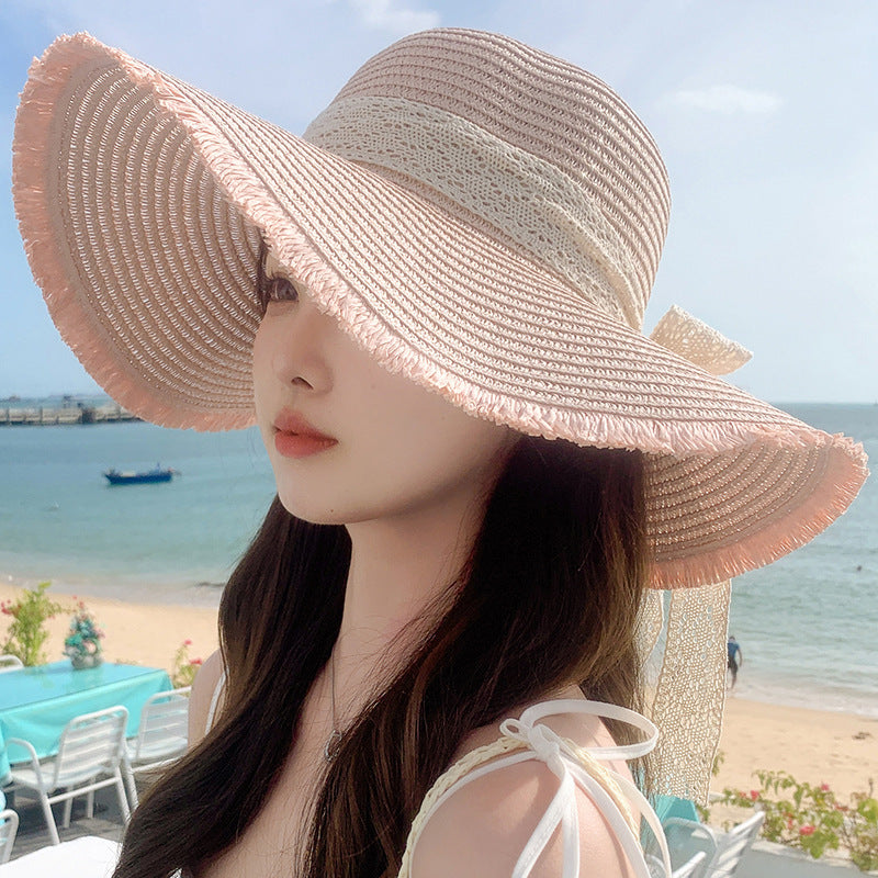 New Sweet Big Bow Sun Protection Hat Children