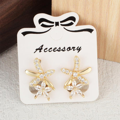 European And American Style Floral Flower Earrings