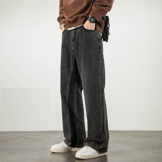 WEILA High-Street Loose Fit Straight Jeans – American Streetwear Essential