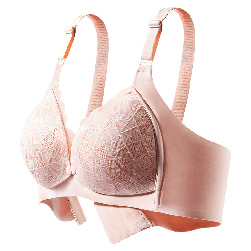 No Steel Ring Pure Cotton Large Size Nursing Bra