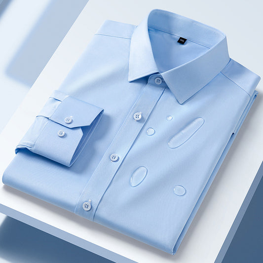 Men’s Non-Iron Ice Silk Four Seasons Shirt – Lightweight, Cool & Wrinkle-Free