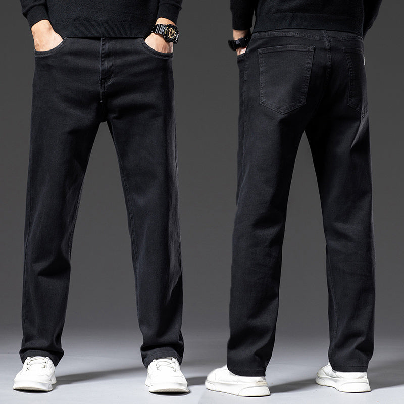 High Elastic Loose Fit Men's Jeans – Spring & Autumn Casual Denim | NYLIXA
