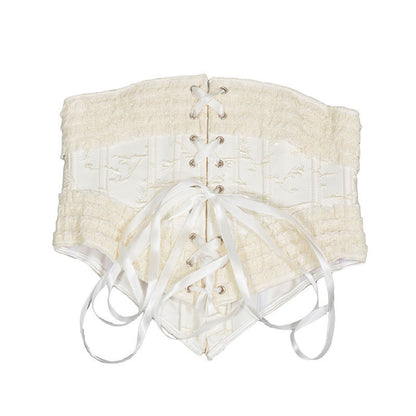 30cm Long 5-button Fishbone Lolita Lace Waist Seal