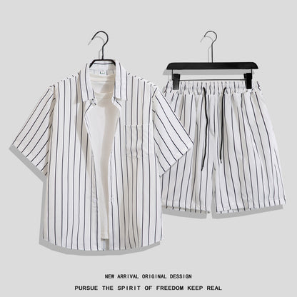 Men’s Hong Kong-Style Retro Printed Short-Sleeve Shirt – Bold & Nostalgic