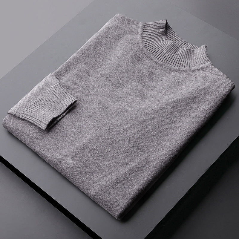Long Sleeve Sweater Men's Autumn And Winter Thermal Head Cover Half Turtleneck