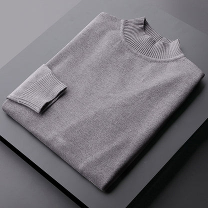 Long Sleeve Sweater Men's Autumn And Winter Thermal Head Cover Half Turtleneck