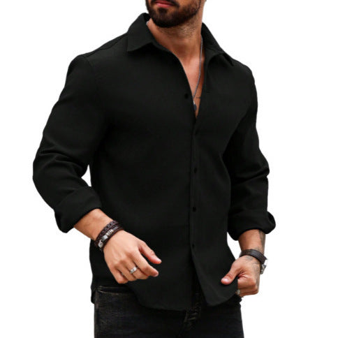 Men’s Cotton-Linen Long-Sleeve Printed Shirt – Breathable & Stylish